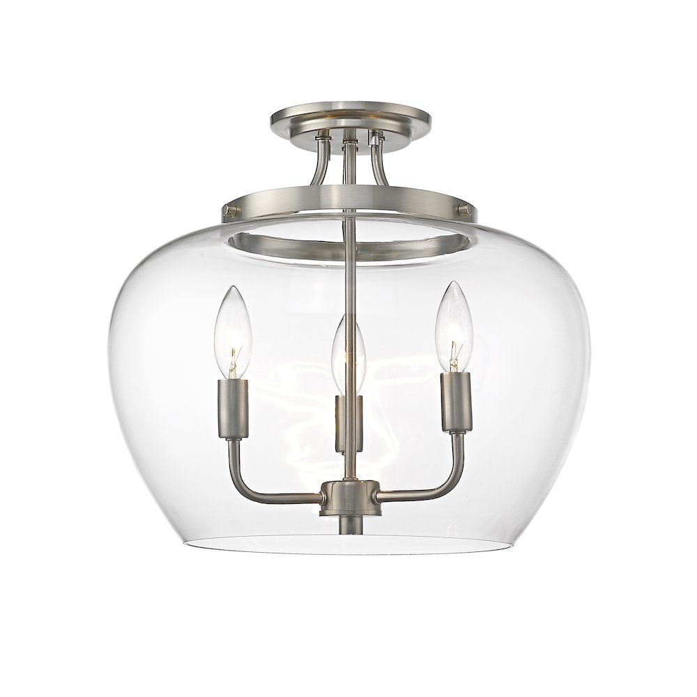 Z-Lite 3 Light Semi Flush Mount. Picture 1