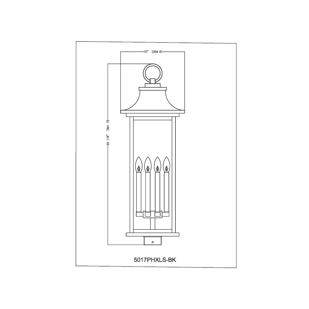 Z-Lite 6 Light Outdoor Post Mount Fixture. Picture 6