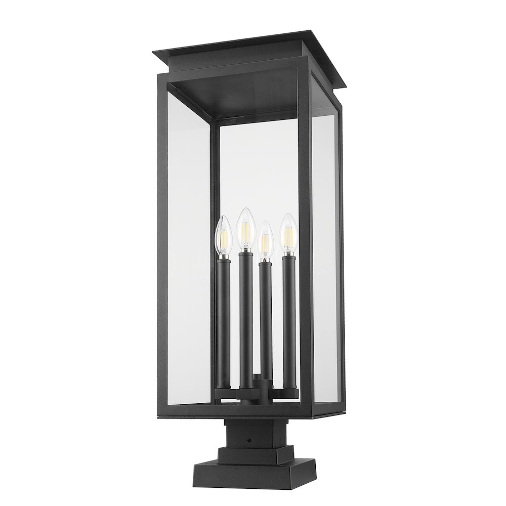 Z-Lite 4 Light Outdoor Pier Mounted Fixture. Picture 5