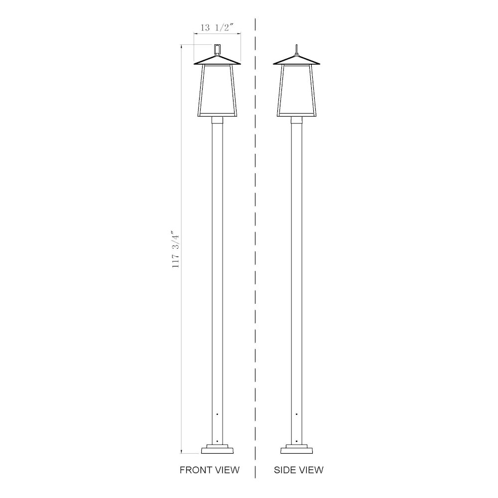 Z-Lite 4 Light Outdoor Post Mounted Fixture. Picture 8