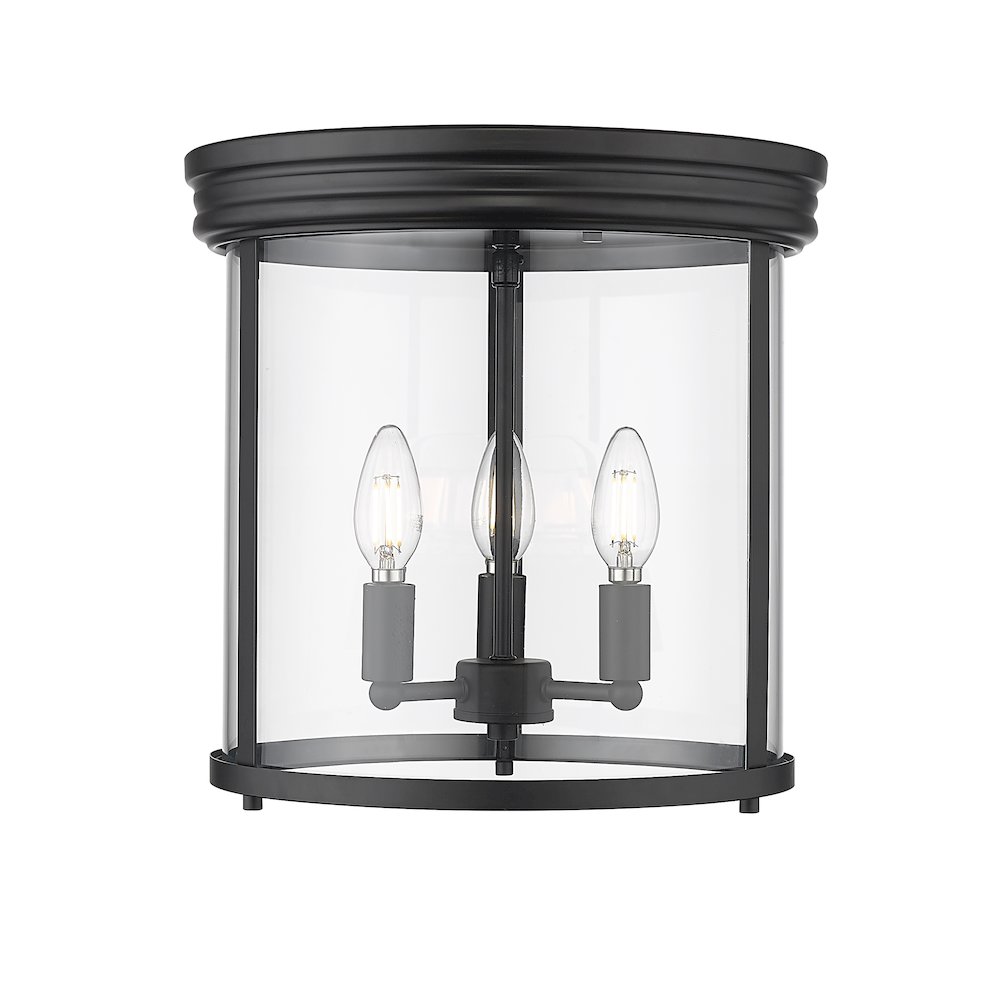 Z-Lite 3 Light Flush Mount. Picture 1