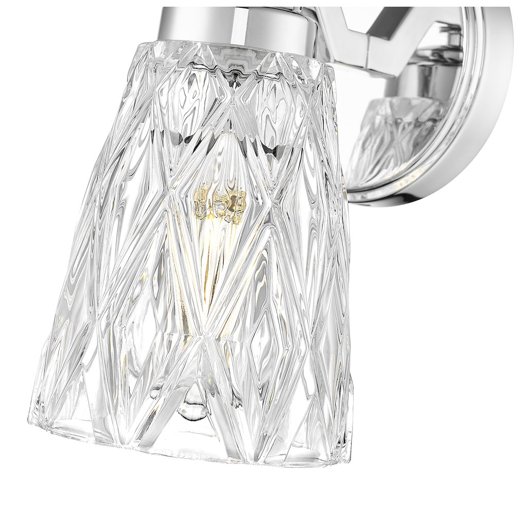 Z-Lite 1 Light Wall Sconce, Chrome. Picture 4