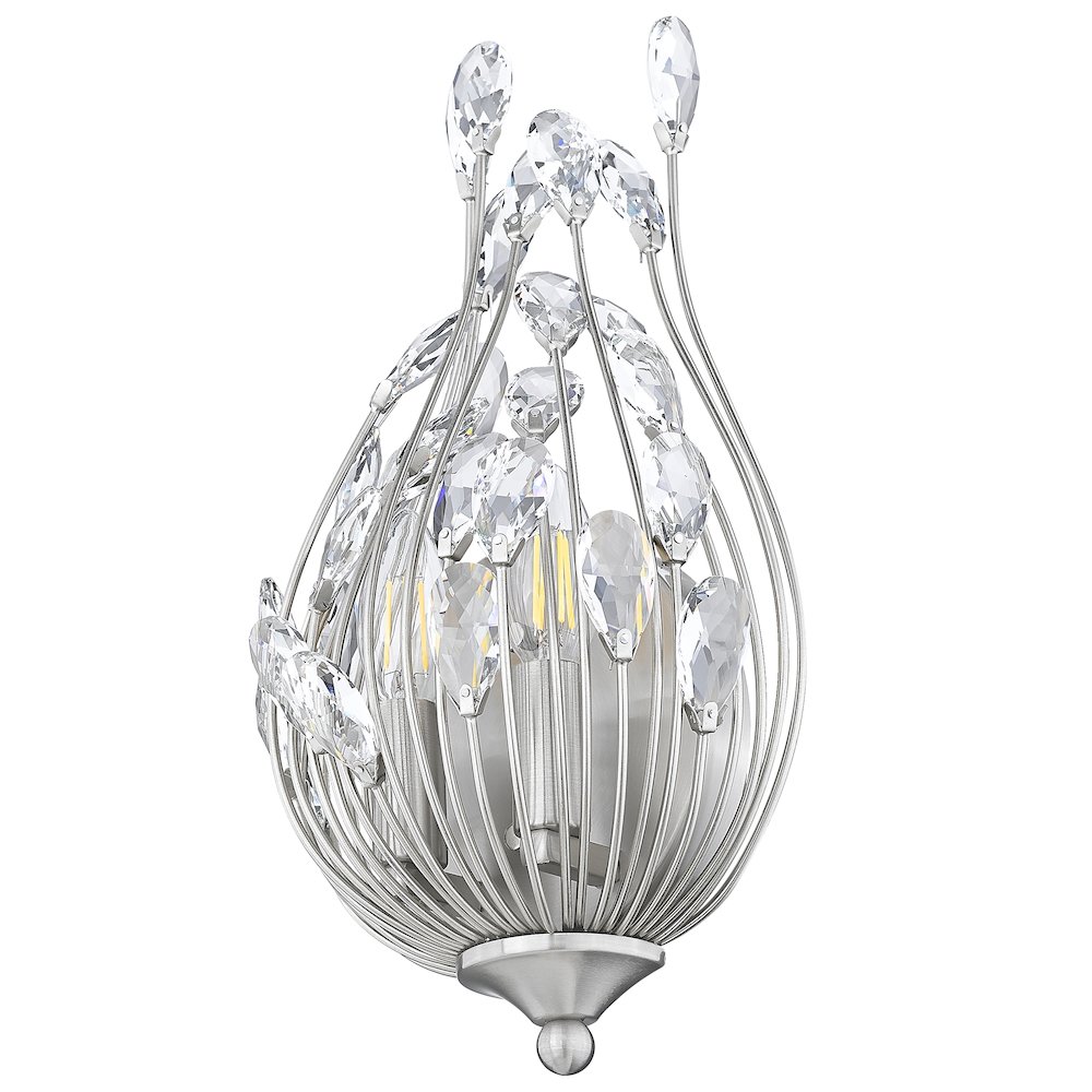 Z-Lite 2 Light Wall Sconce, Brushed Nickel. Picture 7