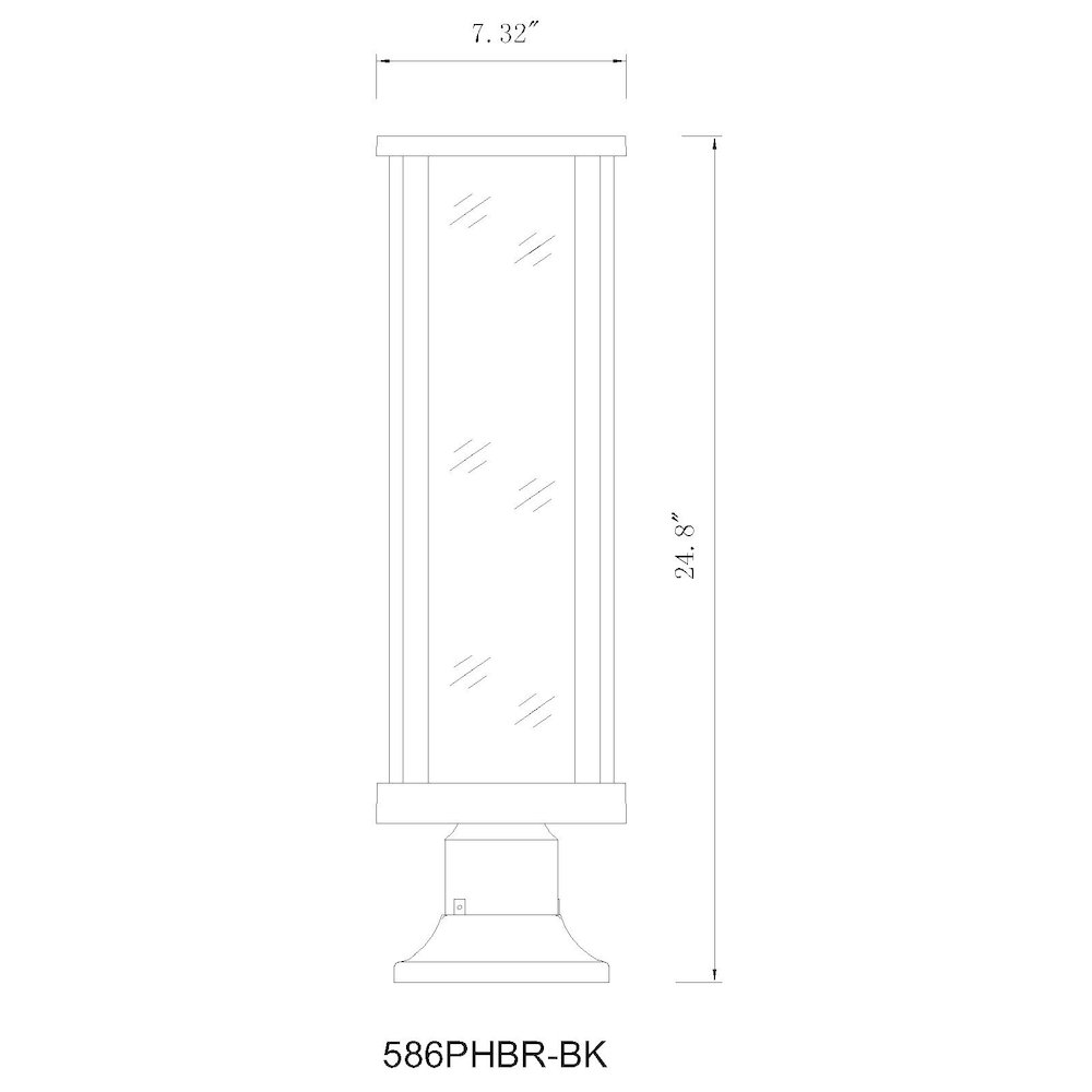 Z-Lite 1 Light Outdoor Pier Mounted Fixture. Picture 8