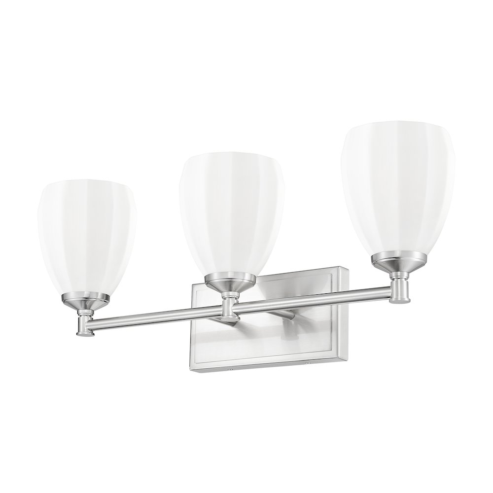Z-Lite Oren 3 Light Vanity in Brushed Nickel color, Steel frame. Picture 5