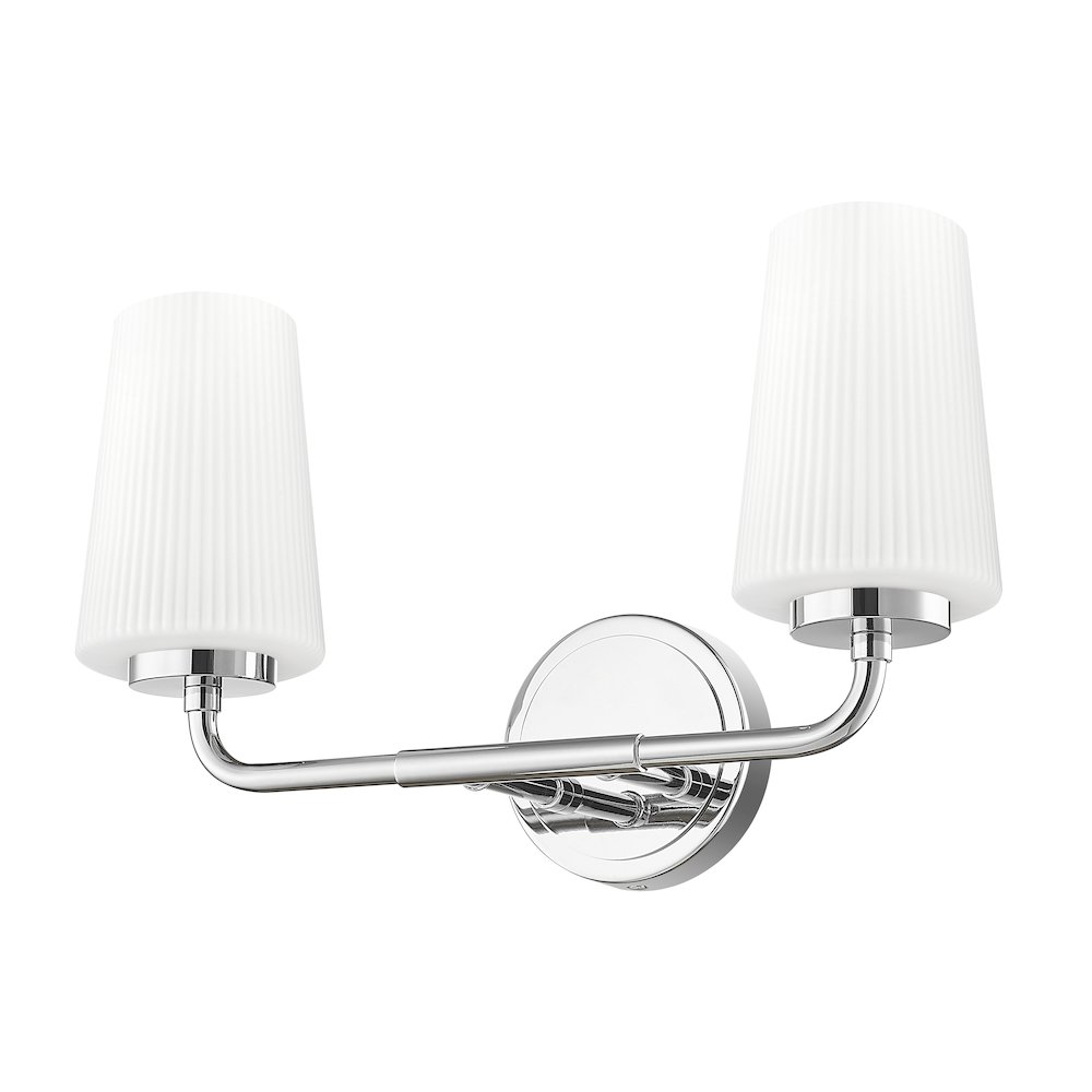Z-Lite Montford 2 Light Vanity in Chrome color, Steel frame. Picture 5