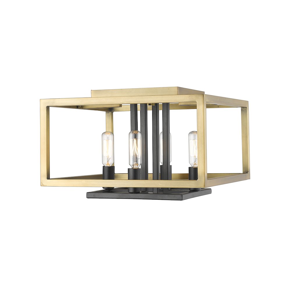Z-Lite 4 Light Flush Mount. Picture 1