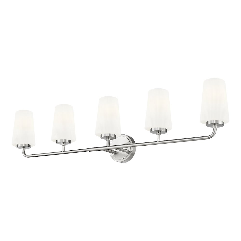 Z-Lite Montford 5 Light Vanity in Brushed Nickel color, Steel frame. Picture 3