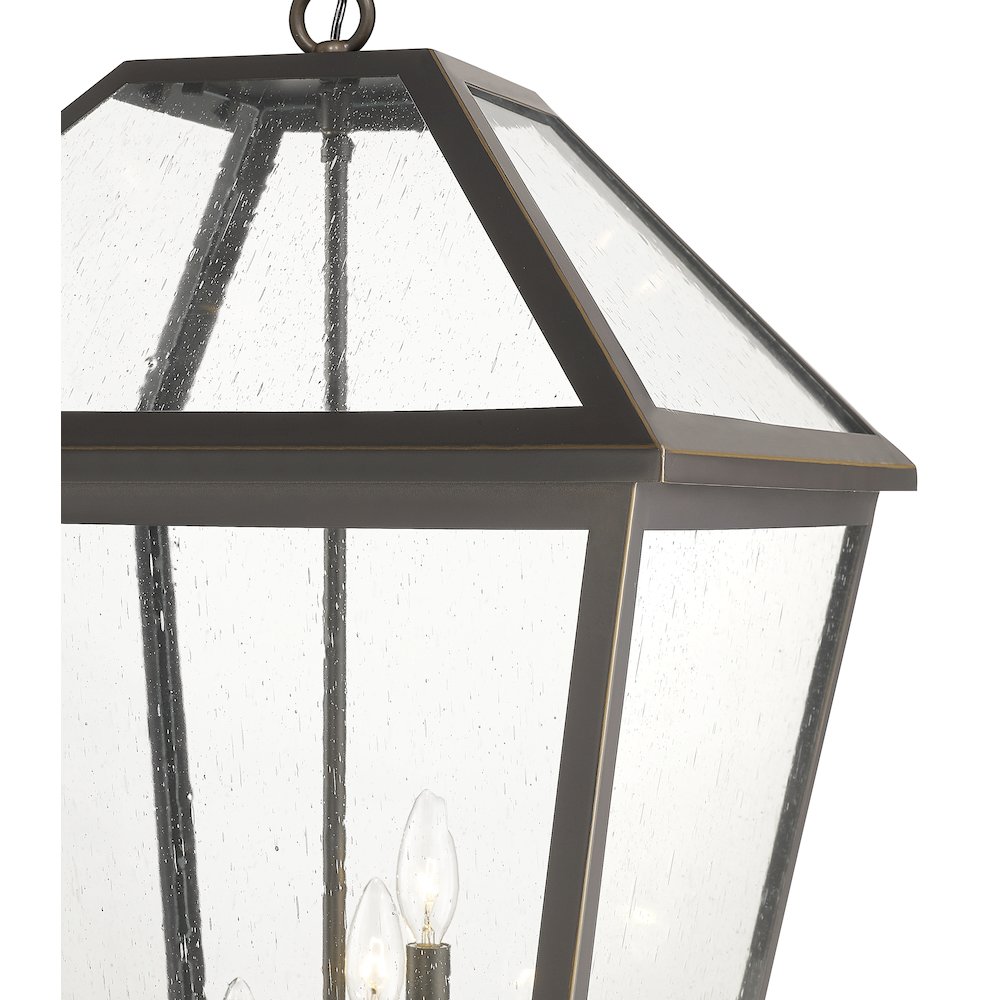 Z-Lite Talbot 4 Light Outdoor Chain Mount Ceiling Fixture, Oil Rubbed Bronze. Picture 4