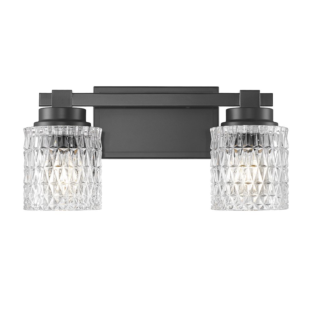 Z-Lite 2 Light Vanity, Matte Black. Picture 2