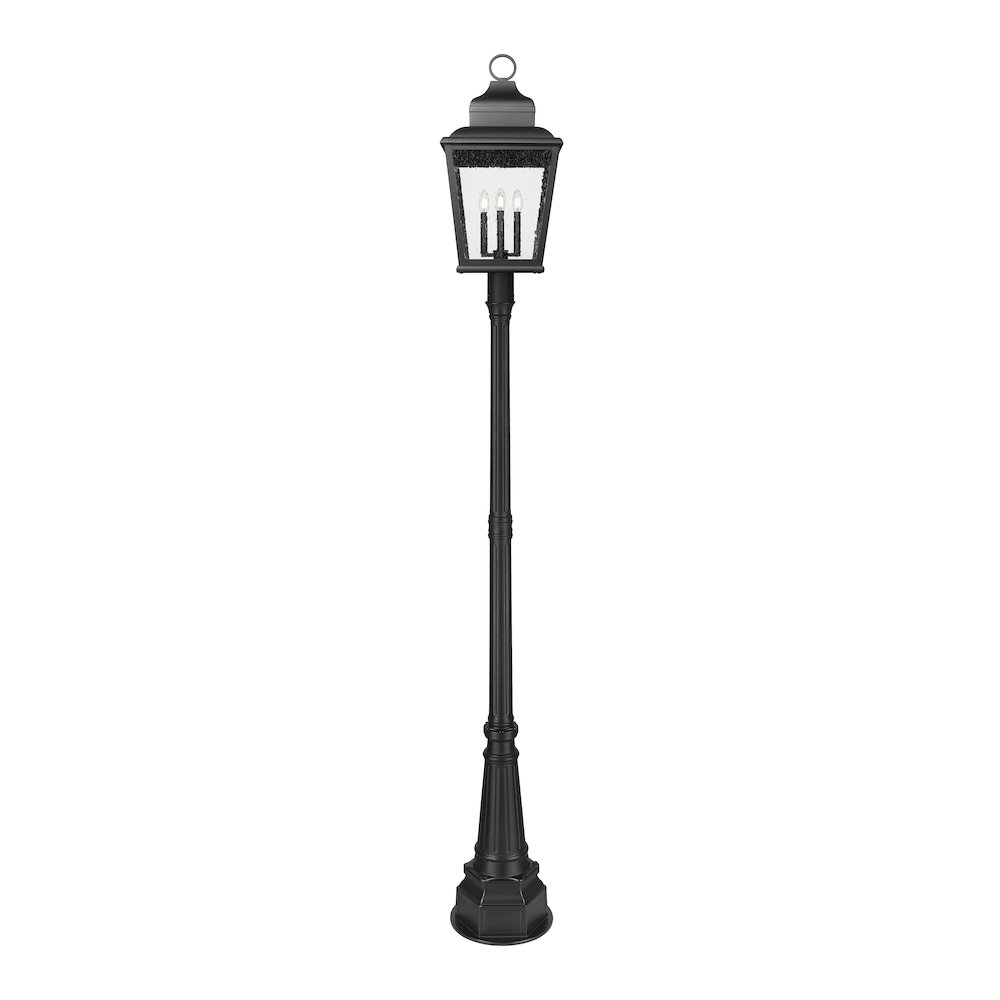 Z-Lite 4 Light Outdoor Post Mounted Fixture, Sand Black. Picture 2