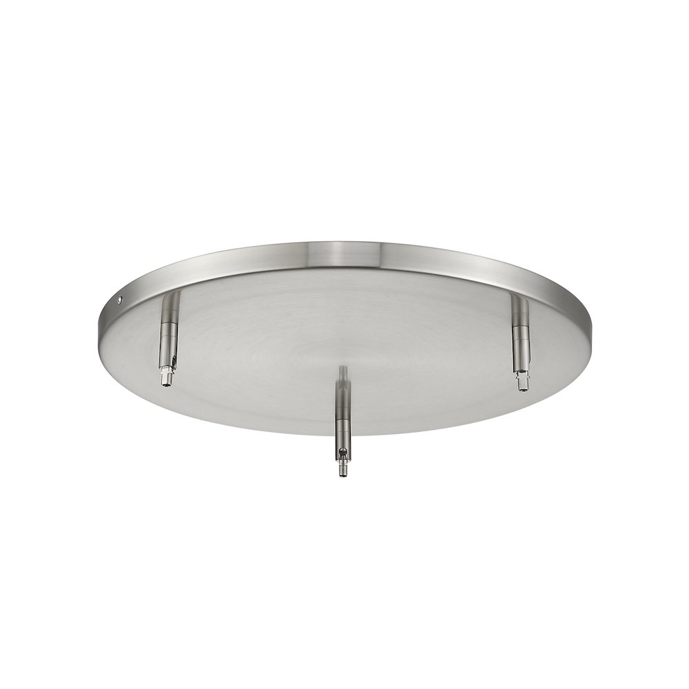 Z-Lite 3 Light Ceiling Plate, Brushed Nickel Frame Finish. Picture 1