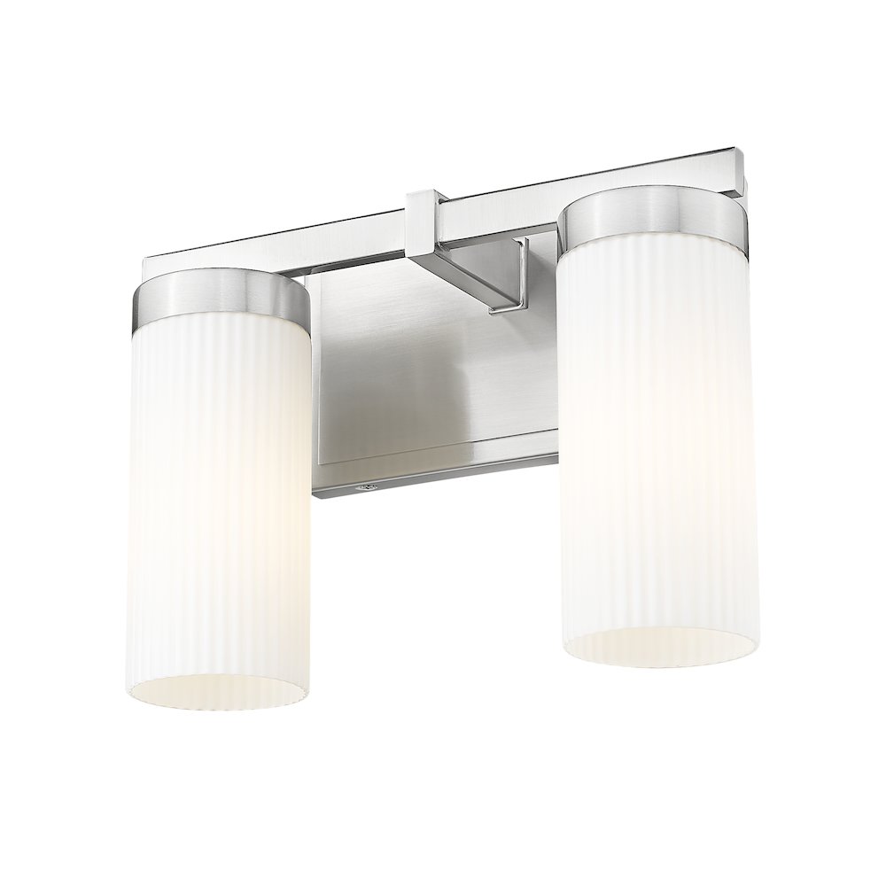 Z-Lite Danica 2 Light Vanity in Brushed Nickel color, Steel frame. Picture 2