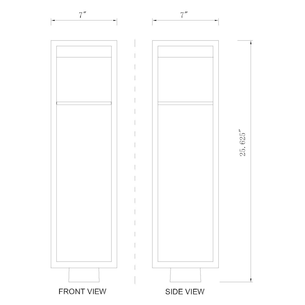 Z-Lite 1 Light Outdoor Post Mount Fixture. Picture 6