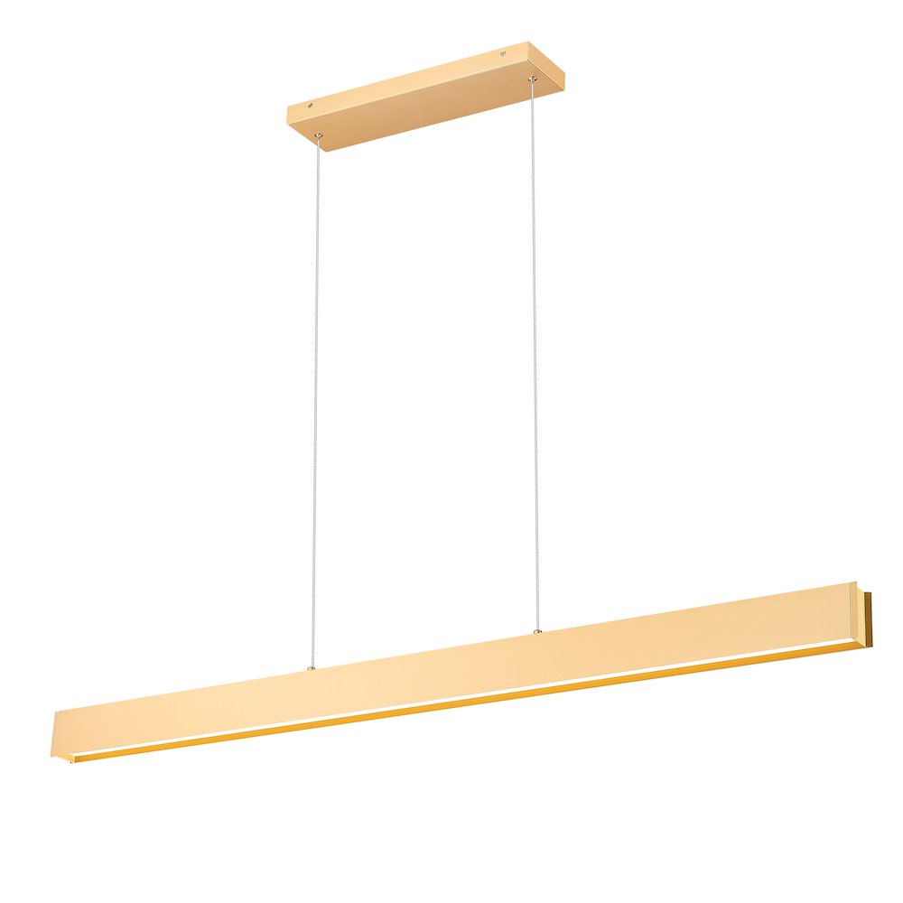 Z-Lite 1 Light Linear Chandelier, Gold. Picture 1