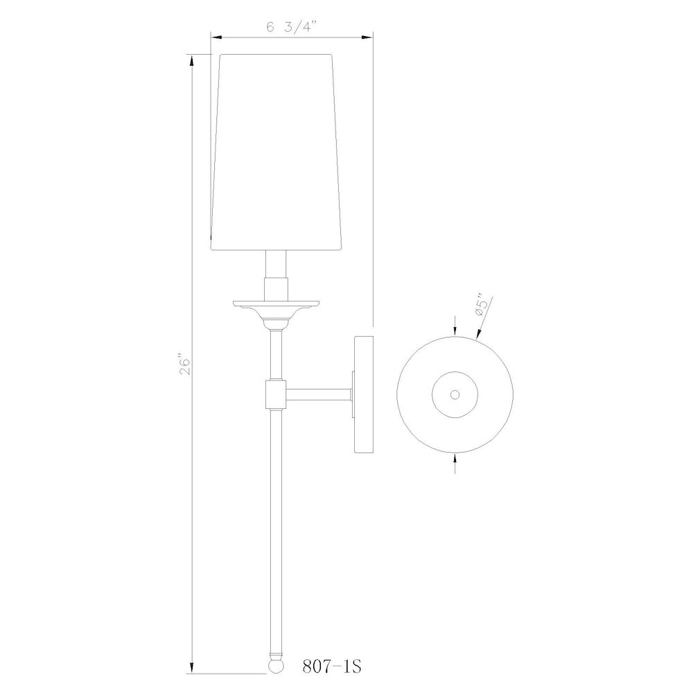 Z-Lite 1 Light Wall Sconce. Picture 8