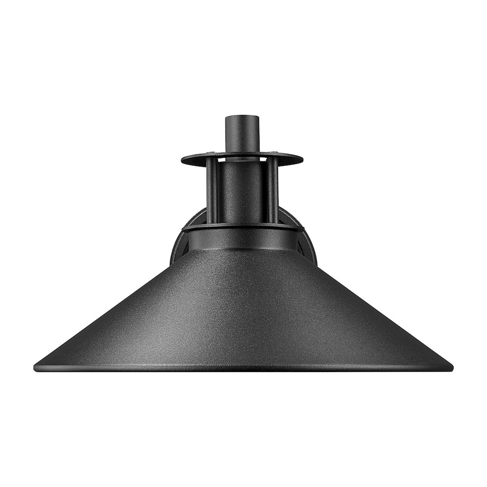 Z-Lite RLM 1 Light Outdoor Wall Light in Sand Black color, Aluminum frame. Picture 2