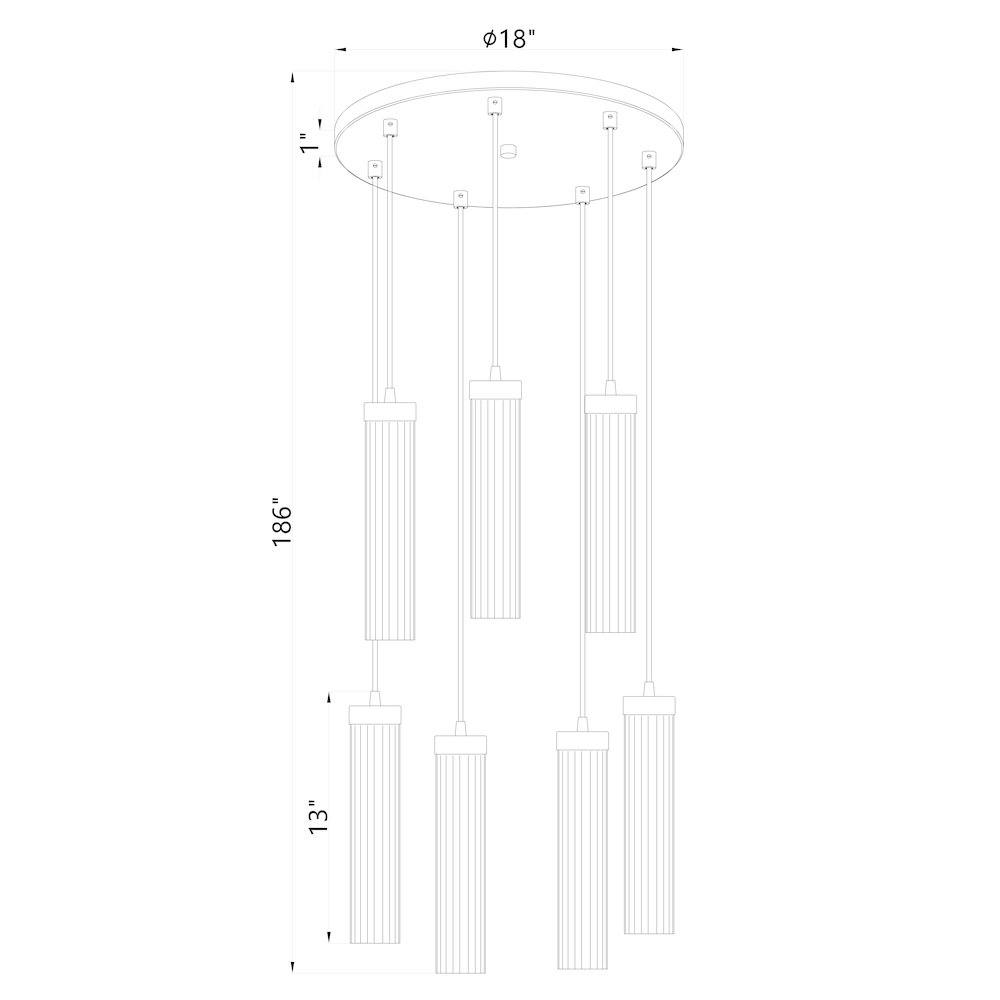 Z-Lite 7 Light Chandelier. Picture 8