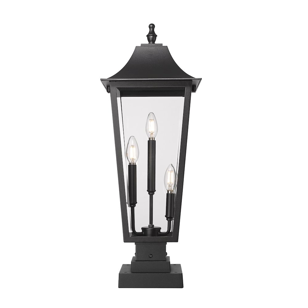 Z-Lite 3 Light Outdoor Pier Mounted Fixture. Picture 3