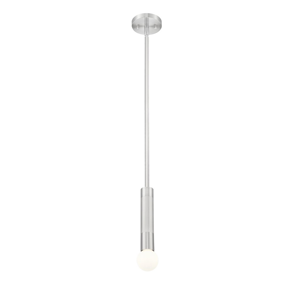 Z-Lite Stari 1 Light Pendant in Brushed Nickel color, Steel frame. Picture 3