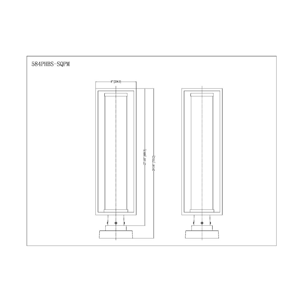 Z-Lite 1 Light Outdoor Pier Mounted Fixture. Picture 8