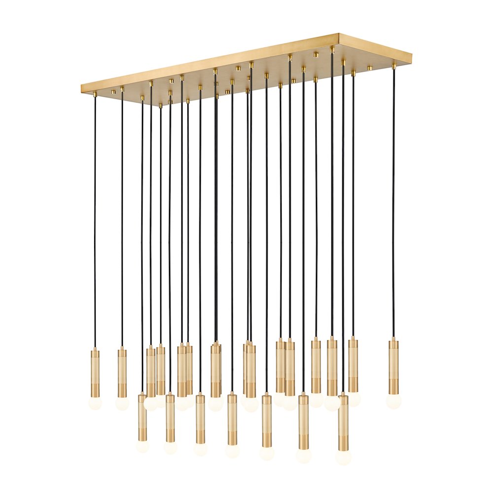 Z-Lite Stari 23 Light Linear Chandelier in Modern Gold color, Steel frame. Picture 1