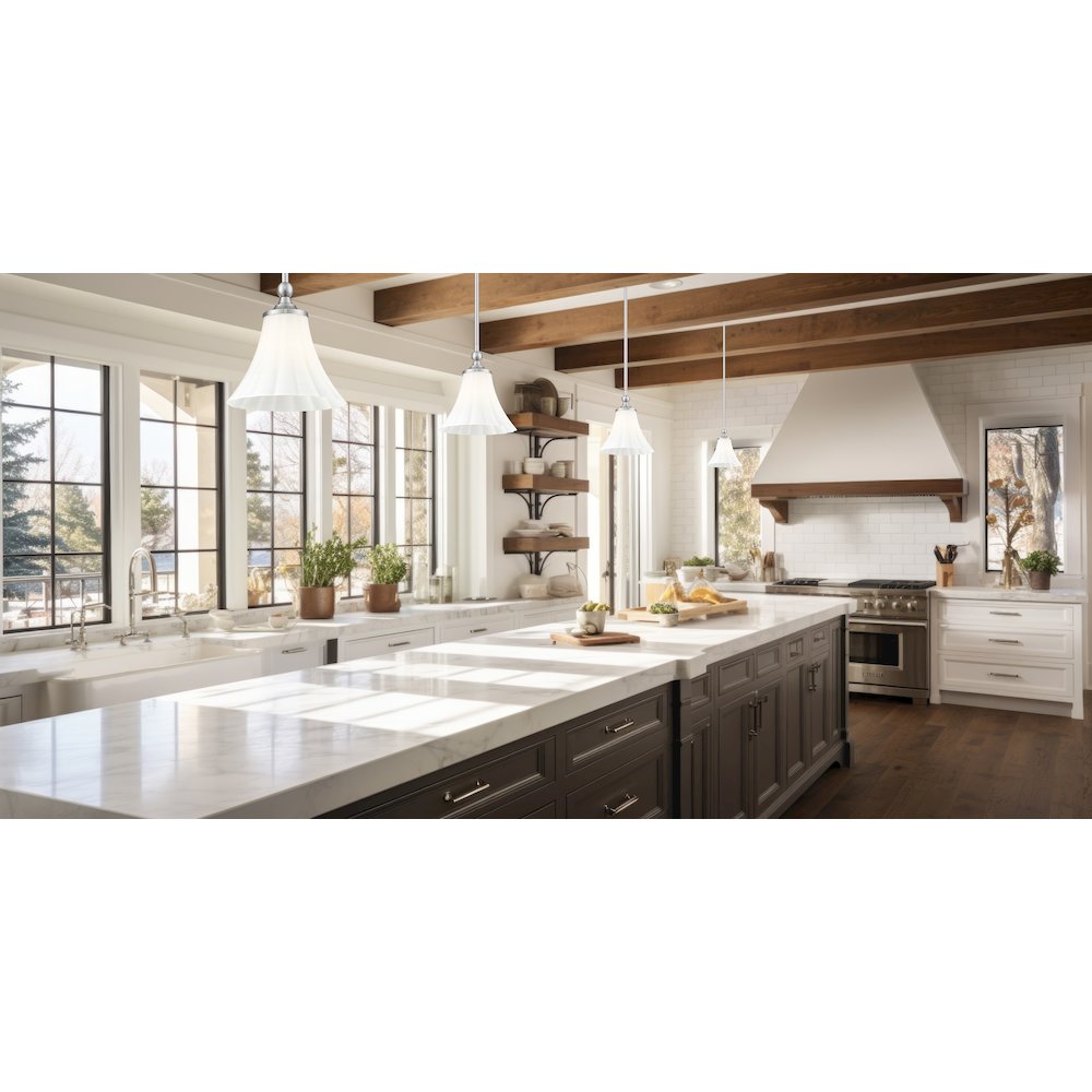 Z-Lite 1 Light Pendant, Brushed Nickel. Picture 5
