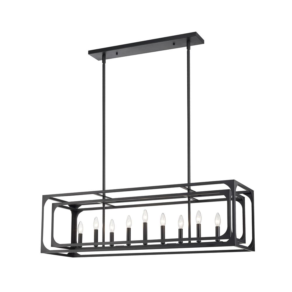 9 Light Linear Chandelier. Picture 3