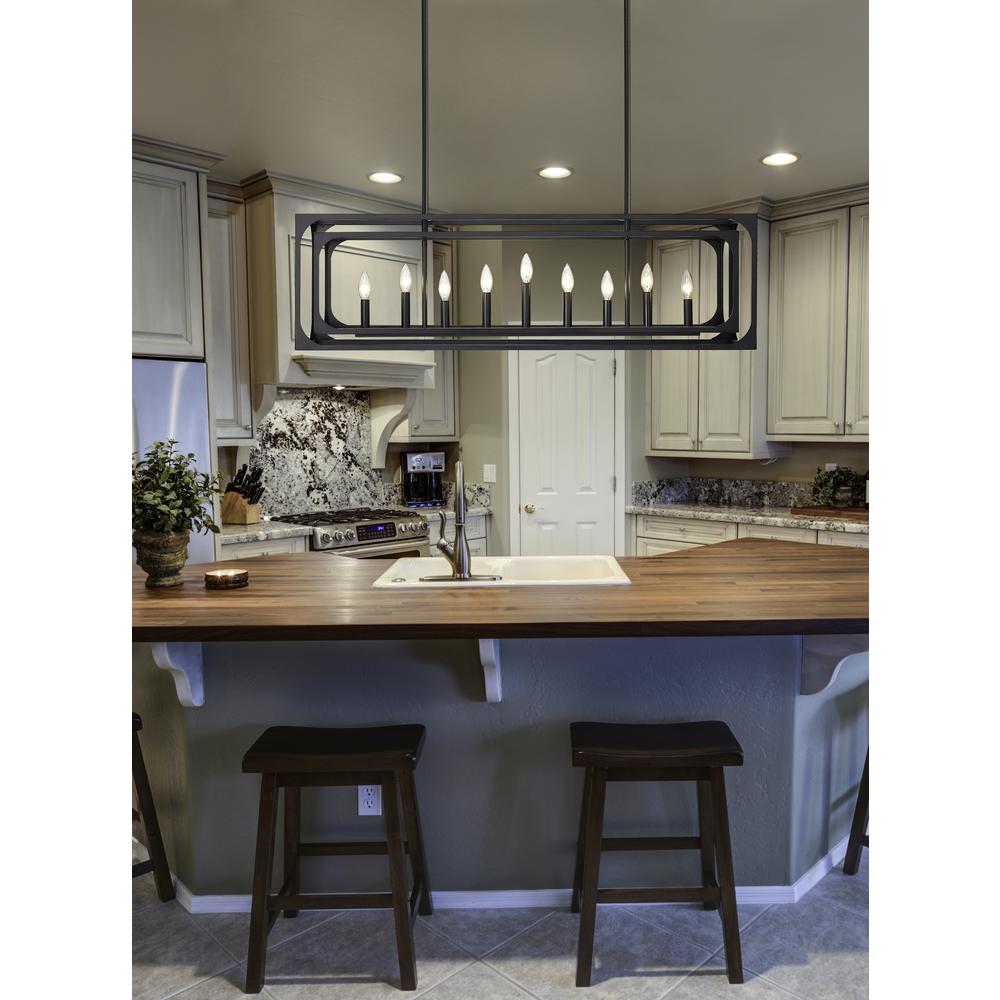 9 Light Linear Chandelier. Picture 8