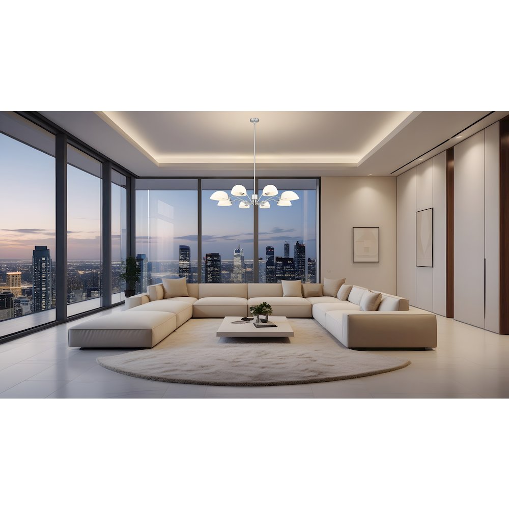 Z-Lite 8 Light Chandelier, Brushed Nickel. Picture 6