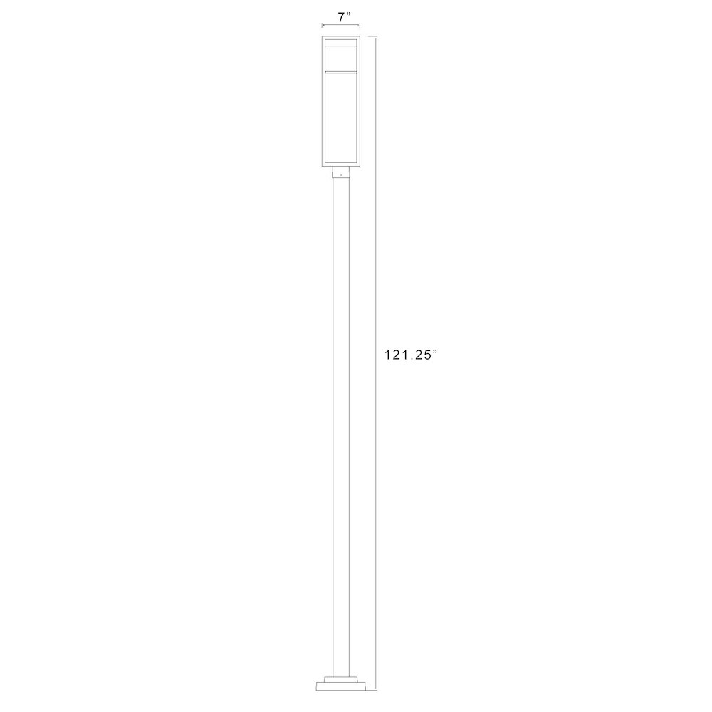 Z-Lite 1 Light Outdoor Post Mounted Fixture. Picture 6