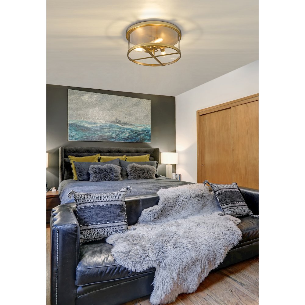 Z-Lite 3 Light Flush Mount. Picture 7