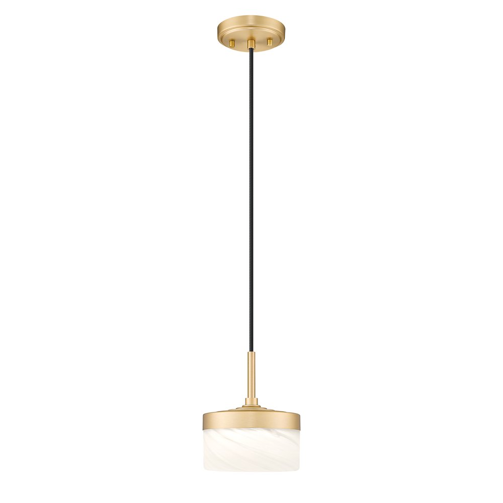 Z-Lite 1 Light Pendant, Modern Gold. Picture 1