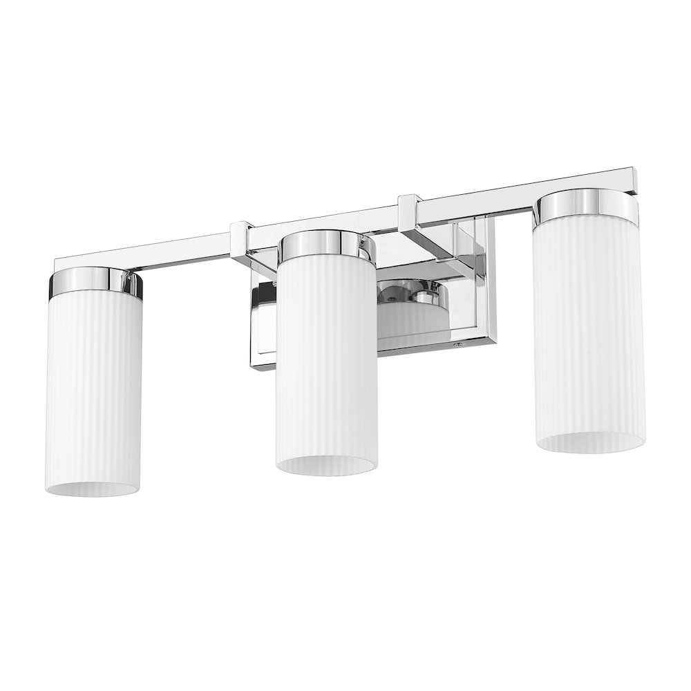 Z-Lite Danica 3 Light Vanity in Chrome color, Steel frame. Picture 5