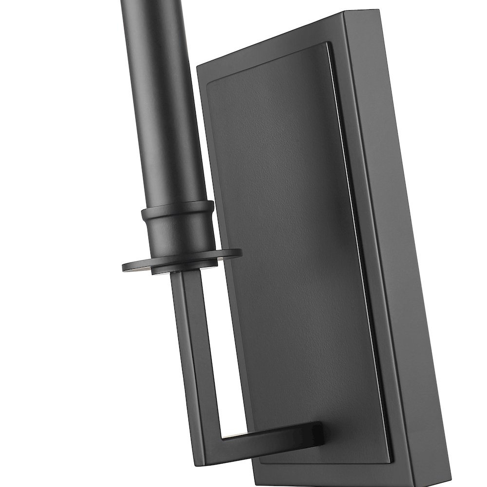Z-Lite 2 Light Wall Sconce, Matte Black. Picture 4