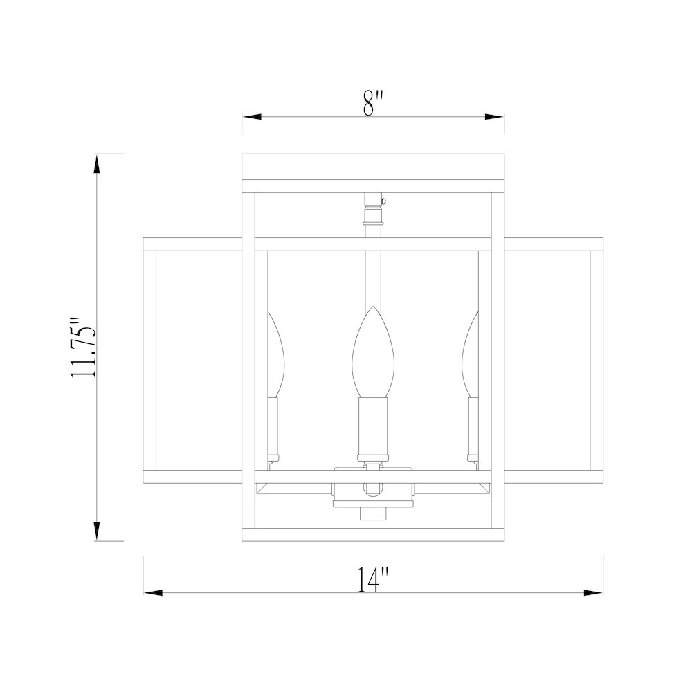 Z-Lite 4 Light Flush Mount. Picture 8