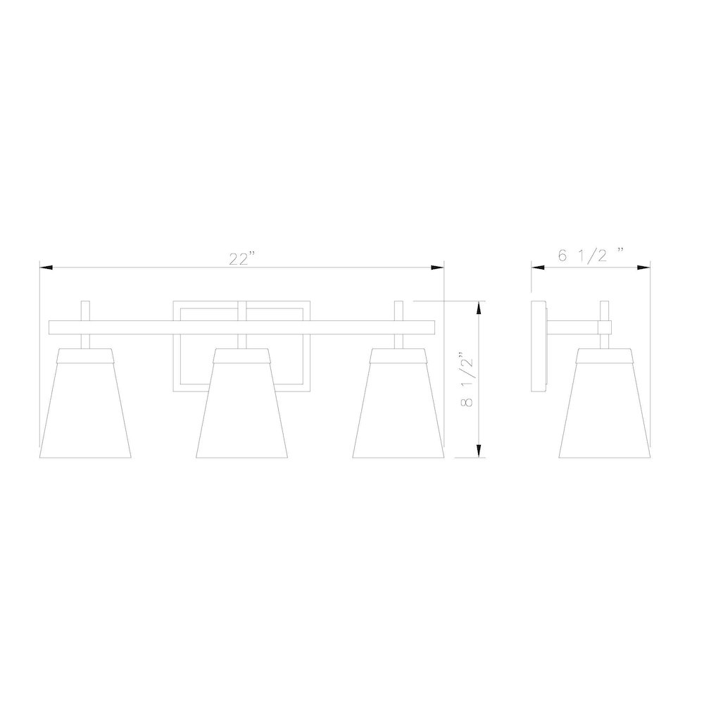 Z-Lite 3 Light Vanity. Picture 8
