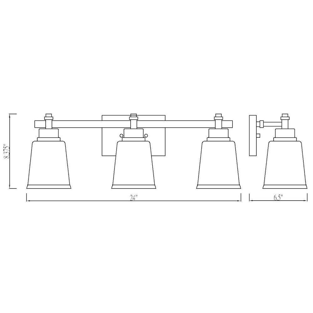 Z-Lite 3 Light Vanity. Picture 8