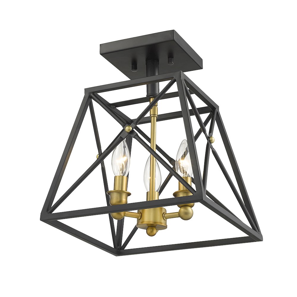 Z-Lite 3 Light Semi Flush Mount. Picture 3