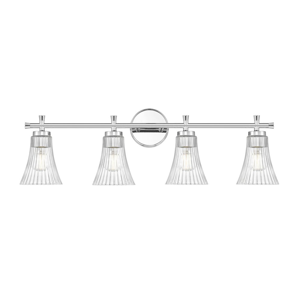 Z-Lite Belle 4 Light Vanity in Chrome color, Steel frame. Picture 2