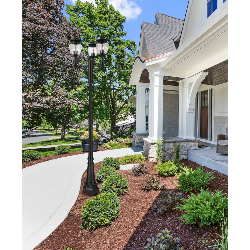 Z-Lite 3 Light Outdoor Post Mounted Fixture. Picture 6