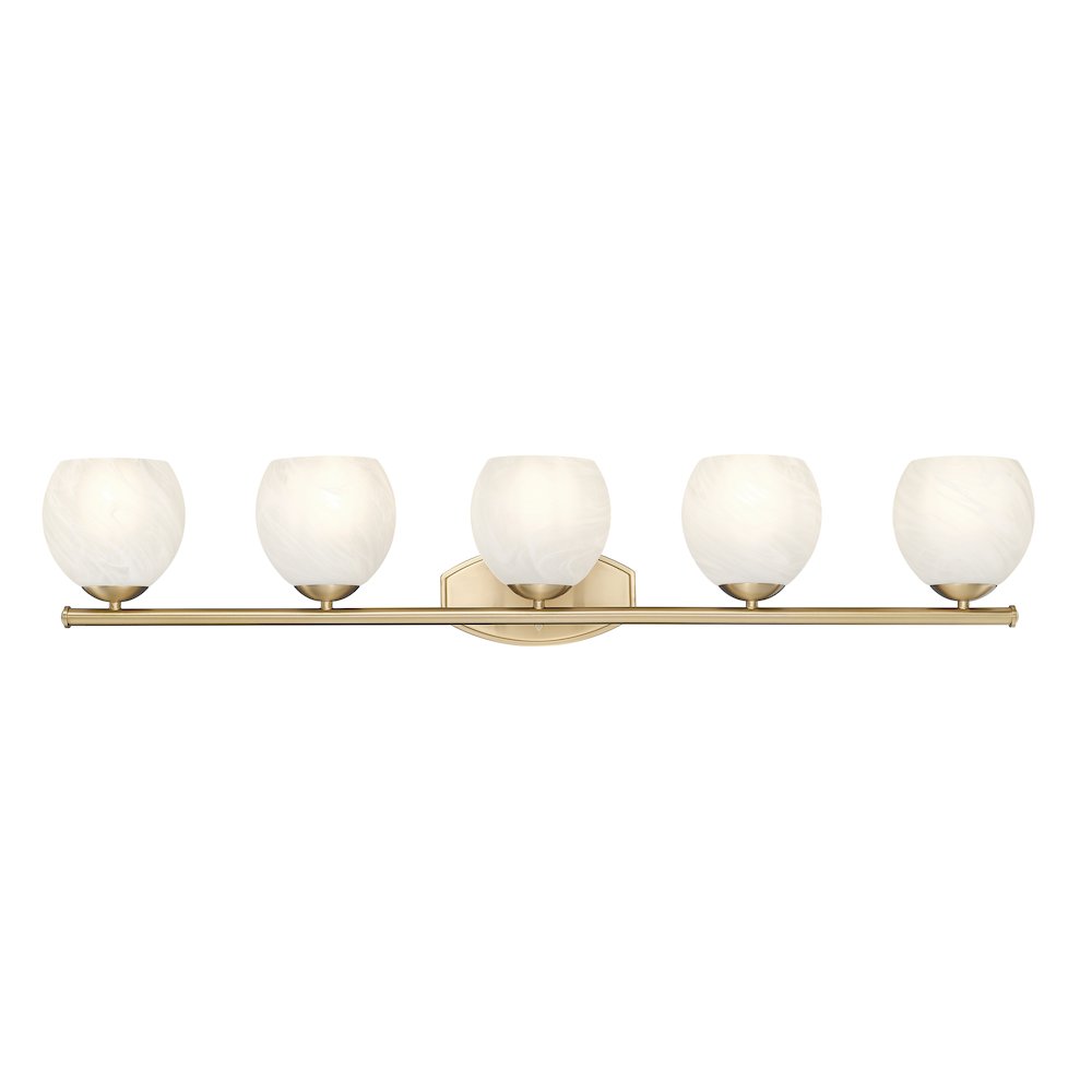 Z-Lite 5 Light Vanity, Modern Gold. Picture 2
