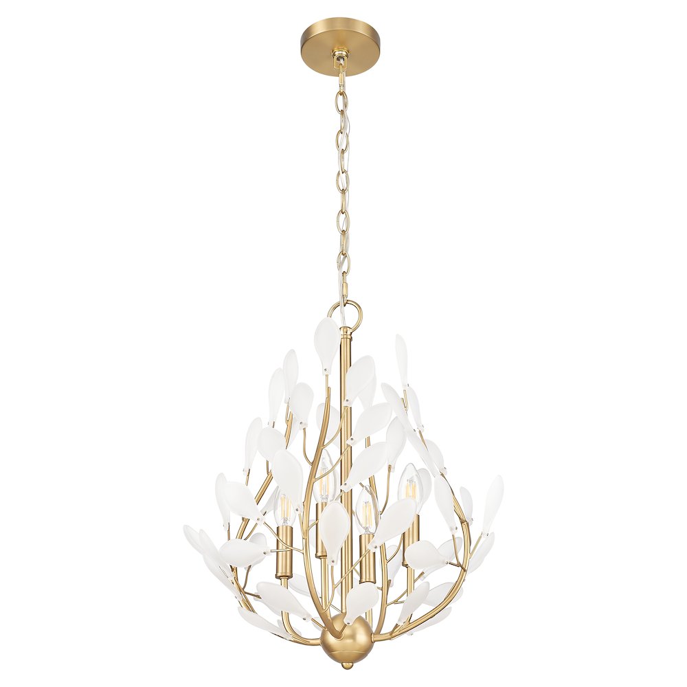 Z-Lite 4 Light Chandelier, Modern Gold. Picture 7