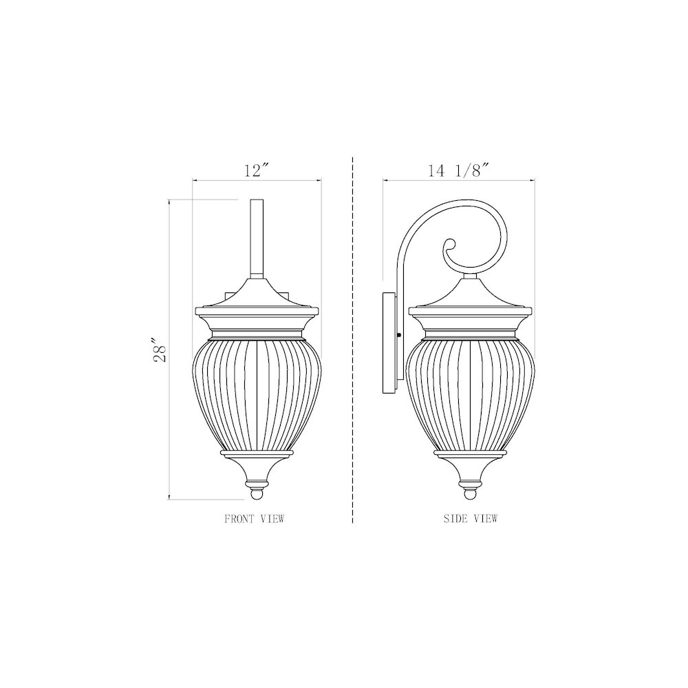 Z-Lite 4 Light Outdoor Wall Light. Picture 8