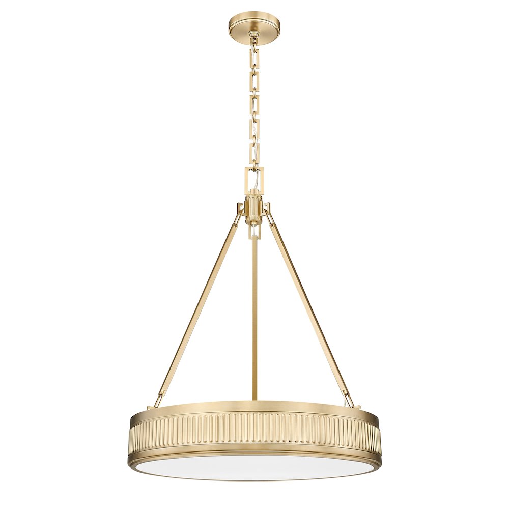 Z-Lite 3 Light Pendant, Modern Gold. Picture 7
