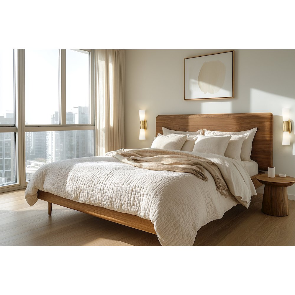 Z-Lite 2 Light Wall Sconce, Modern Gold. Picture 5