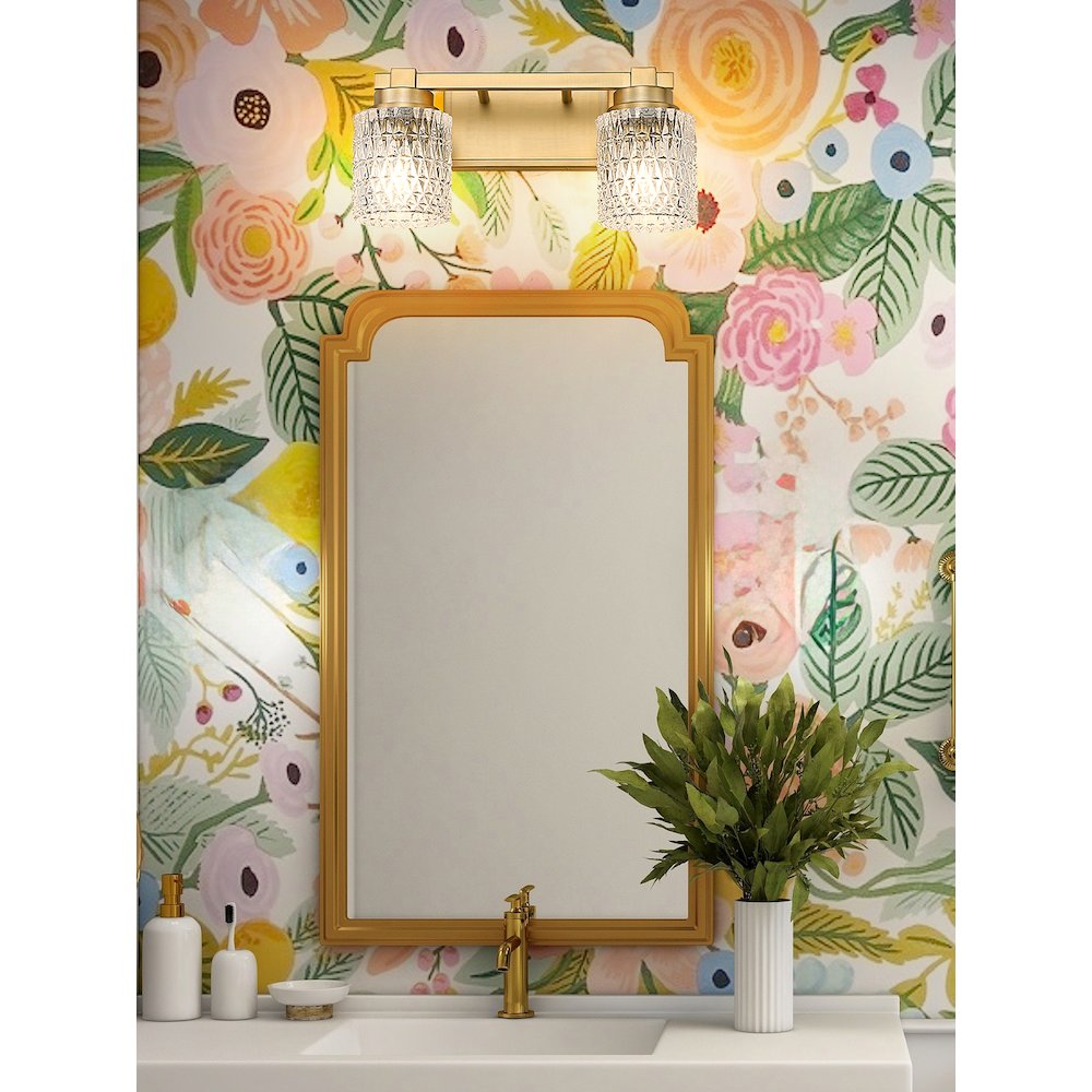 Z-Lite 2 Light Vanity, Modern Gold. Picture 5