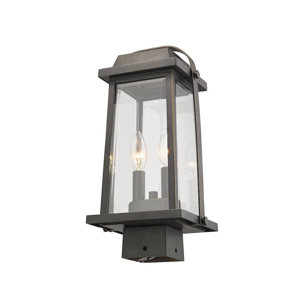 Z-Lite 2 Light Outdoor Post Mount Fixture. Picture 2