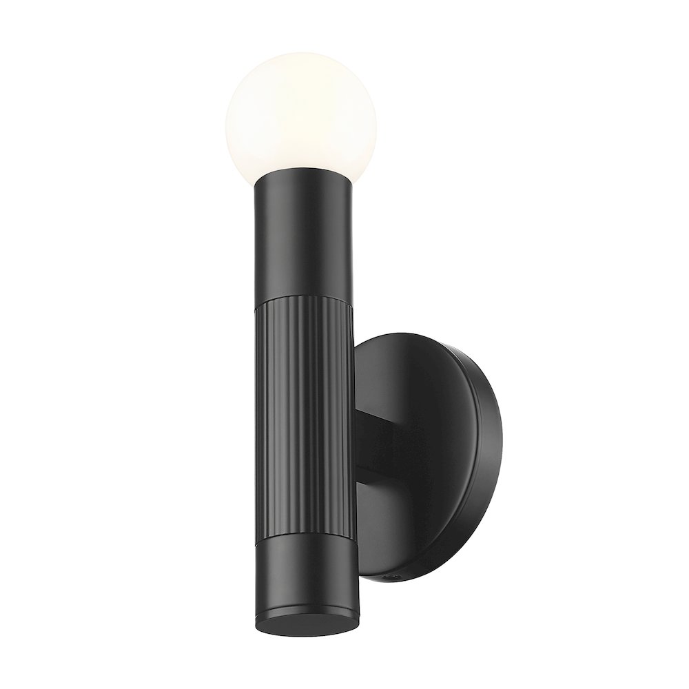 Z-Lite Stari 1 Light Wall Sconce in Matte Black color, Steel frame. Picture 2