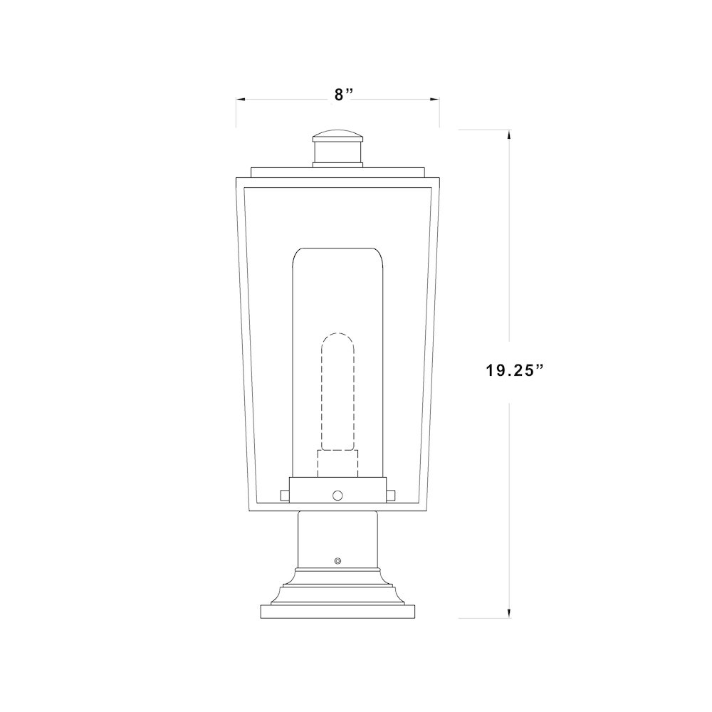 Z-Lite 1 Light Outdoor Pier Mounted Fixture. Picture 8